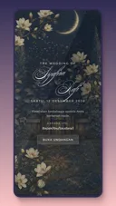 Preview tema undangan digital website Noctivelle dengan desain romantis sinematik
